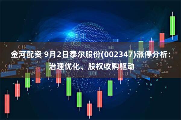 金河配资 9月2日泰尔股份(002347)涨停分析: 治理优化、股权收购驱动